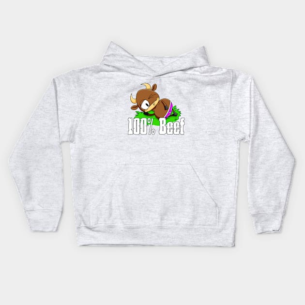 100% Beef Kids Hoodie by LoveBurty